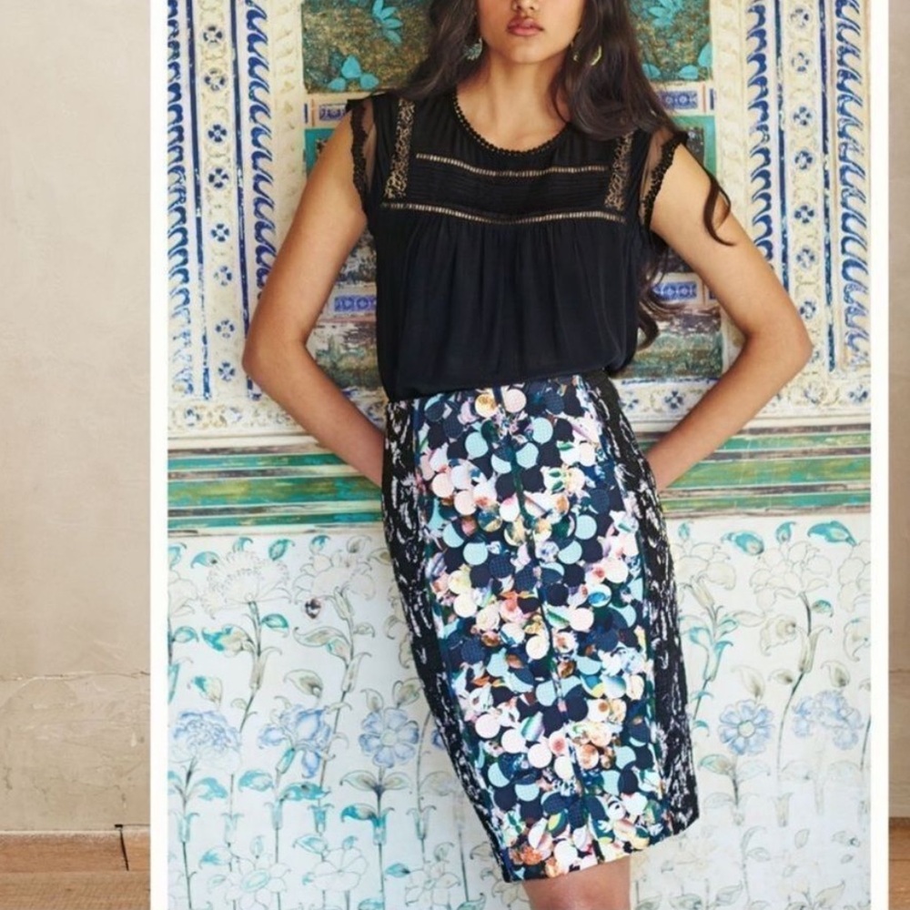 Byron Lars Paillete Pencil Skirt - Picture 3 of 7